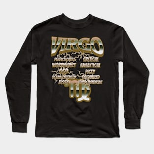 Virgo Retro 90s Band Zodiac Birthday Traits Lightning Long Sleeve T-Shirt